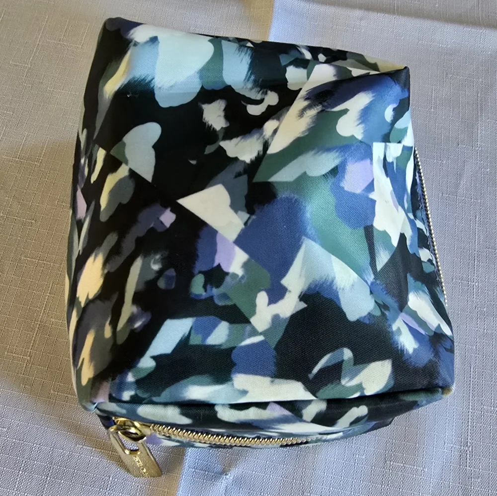 Tartan + Twine Cosmetic Bag Makeup Toiletry Small Travel Pouch Navy Multi